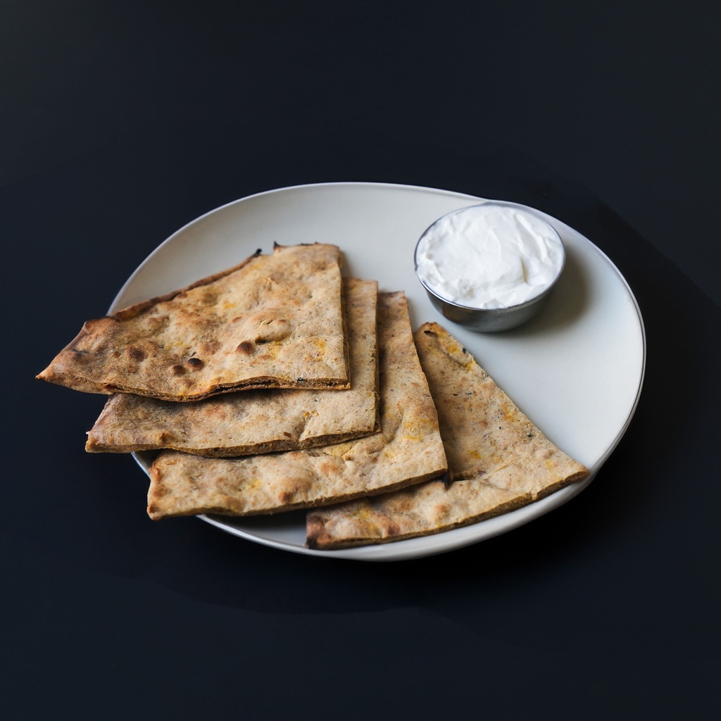 Hassawi Bread With Lbnah Dip