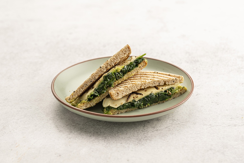 Avocado Spinach and Pesto Grilled Cheese