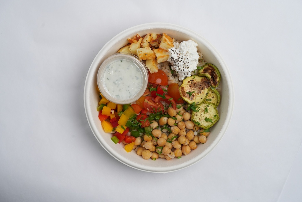 Greek-Style Farro Salad with Tzatziki Sauce