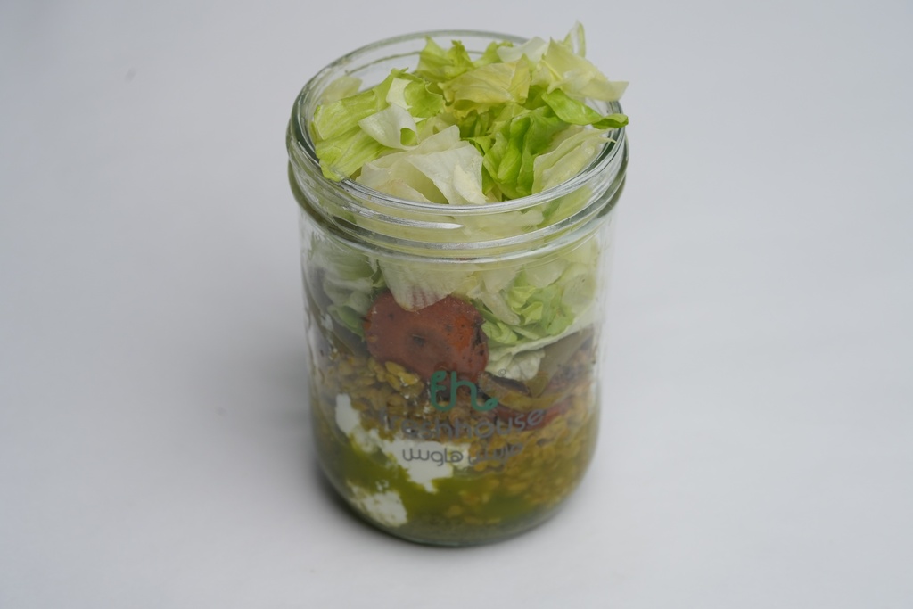 Vegetarian Grilled Salad Jar