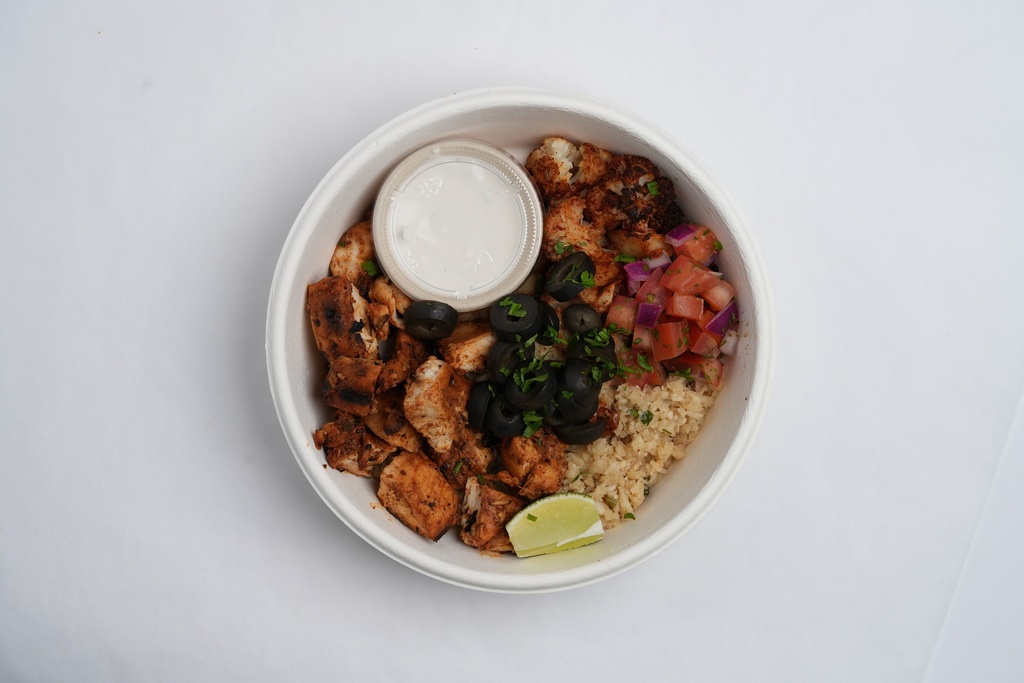 Chicken taco bowl with Cauliflower Rice