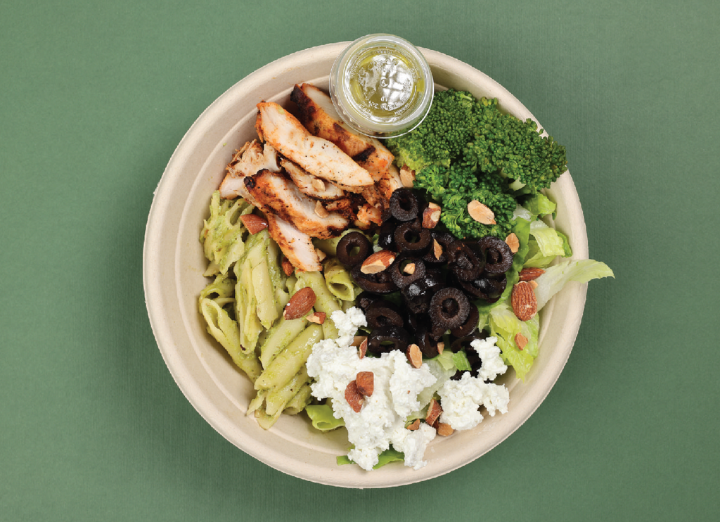 Pesto Pasta Chicken Bowl