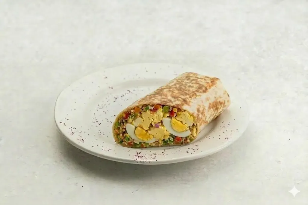 Boiled Egg wrap with veggies
