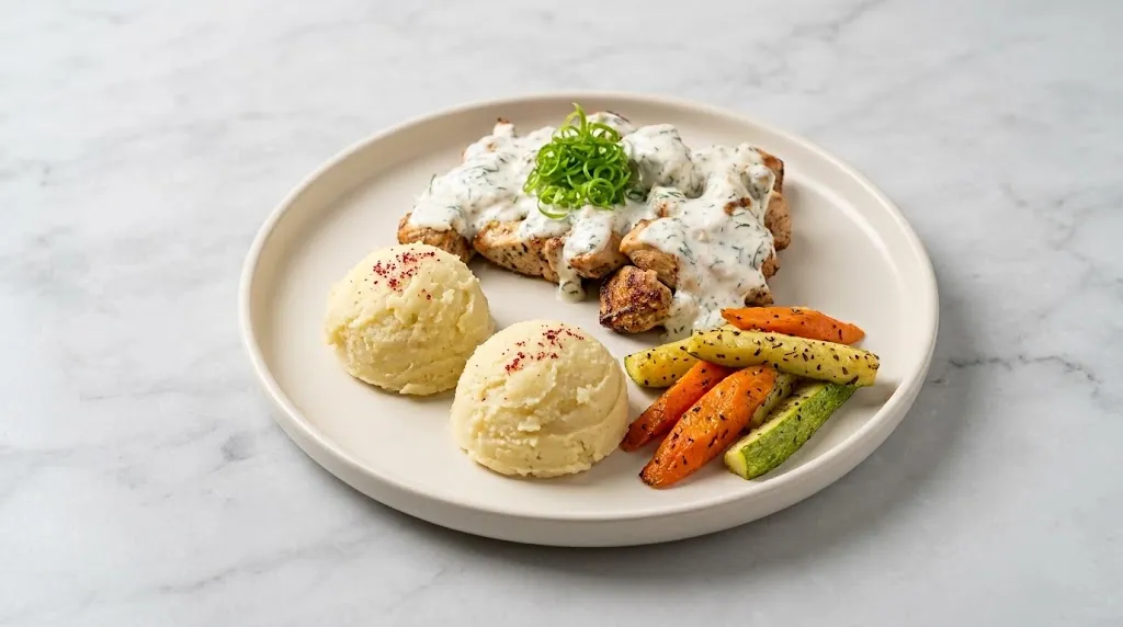 Greek Style lemon chicken with Mash Potato