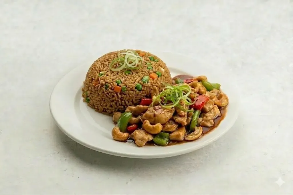 chicken cashew with Fried Rice   